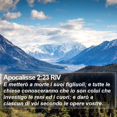 Apocalisse 2:23 RIV Bible Verse Image