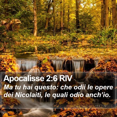Apocalisse 2:6 RIV Bible Verse Image