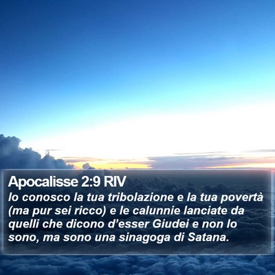Apocalisse 2:9 RIV Bible Verse Image