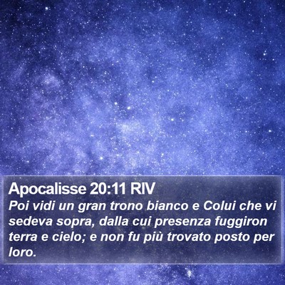 Apocalisse 20:11 RIV Bible Verse Image