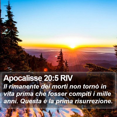 Apocalisse 20:5 RIV Bible Verse Image