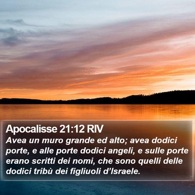 Apocalisse 21:12 RIV Bible Verse Image