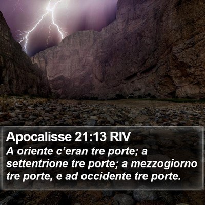 Apocalisse 21:13 RIV Bible Verse Image