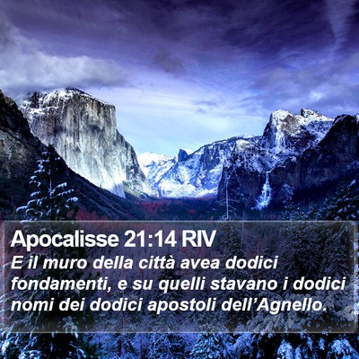 Apocalisse 21:14 RIV Bible Verse Image