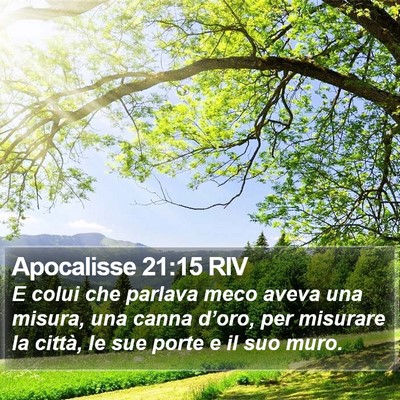 Apocalisse 21:15 RIV Bible Verse Image