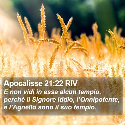 Apocalisse 21:22 RIV Bible Verse Image