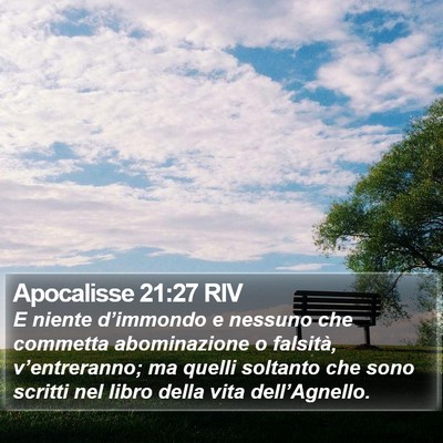 Apocalisse 21:27 RIV Bible Verse Image