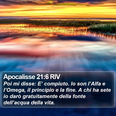 Apocalisse 21:6 RIV Bible Verse Image