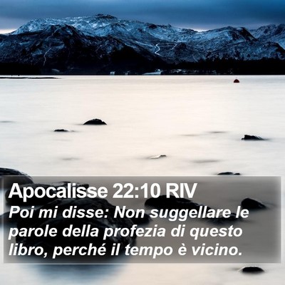 Apocalisse 22:10 RIV Bible Verse Image