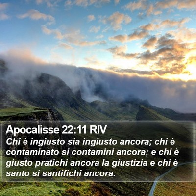 Apocalisse 22:11 RIV Bible Verse Image
