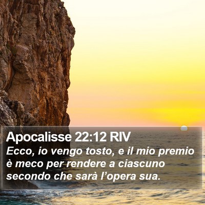 Apocalisse 22:12 RIV Bible Verse Image