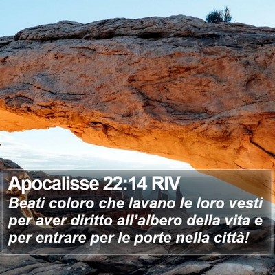 Apocalisse 22:14 RIV Bible Verse Image