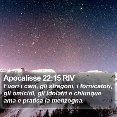 Apocalisse 22:15 RIV Bible Verse Image