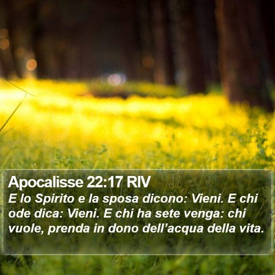 Apocalisse 22:17 RIV Bible Verse Image