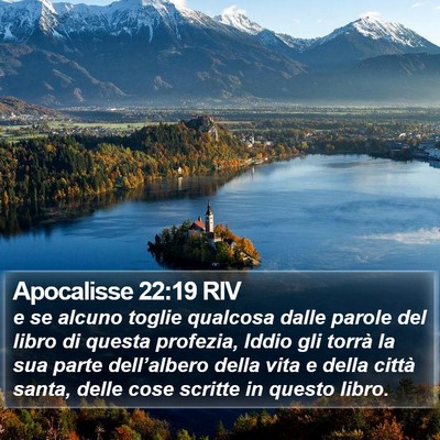 Apocalisse 22:19 RIV Bible Verse Image