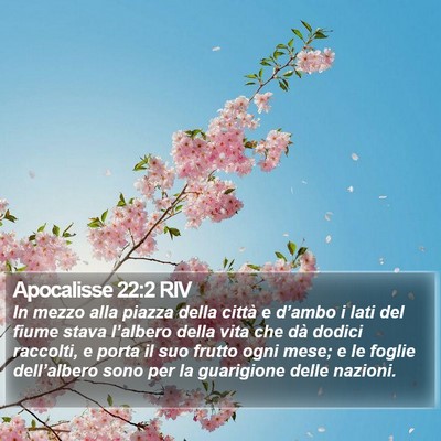 Apocalisse 22:2 RIV Bible Verse Image