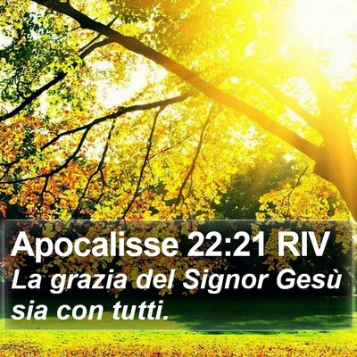 Apocalisse 22:21 RIV Bible Verse Image
