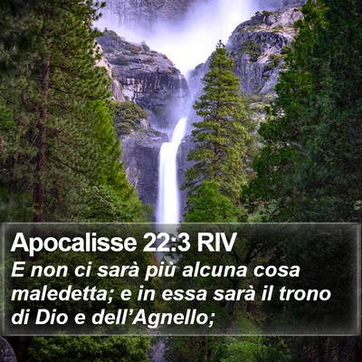 Apocalisse 22:3 RIV Bible Verse Image