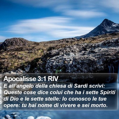 Apocalisse 3:1 RIV Bible Verse Image