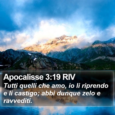 Apocalisse 3:19 RIV Bible Verse Image