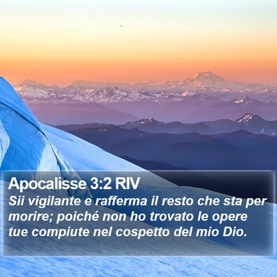 Apocalisse 3:2 RIV Bible Verse Image