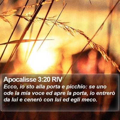 Apocalisse 3:20 RIV Bible Verse Image