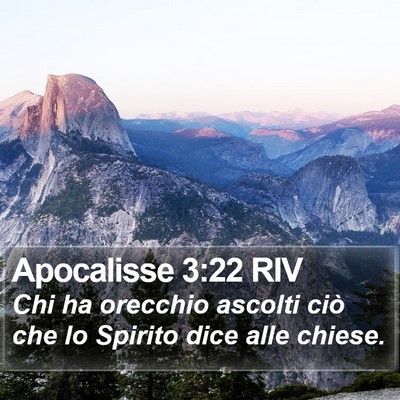 Apocalisse 3:22 RIV Bible Verse Image