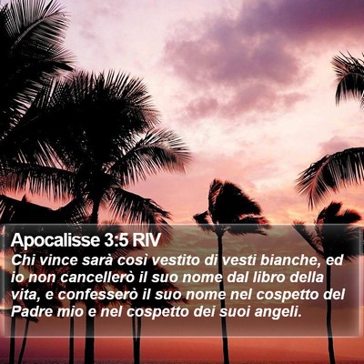Apocalisse 3:5 RIV Bible Verse Image