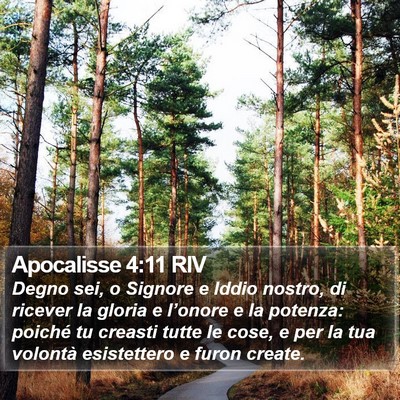 Apocalisse 4:11 RIV Bible Verse Image