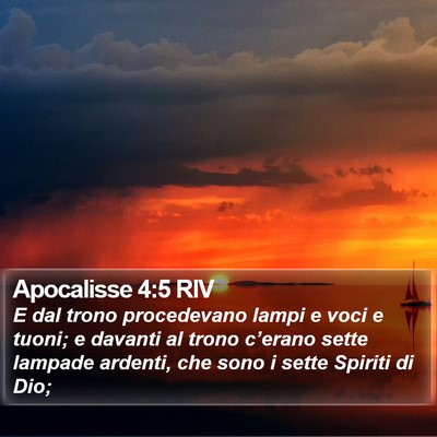 Apocalisse 4:5 RIV Bible Verse Image