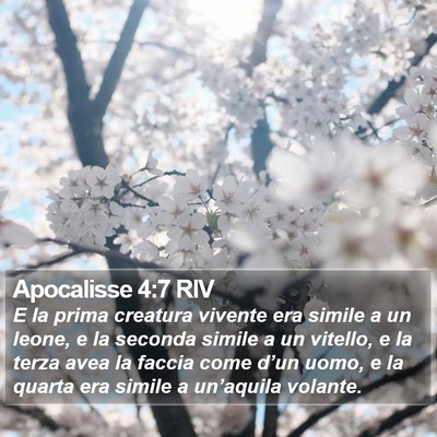 Apocalisse 4:7 RIV Bible Verse Image