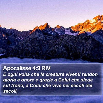 Apocalisse 4:9 RIV Bible Verse Image