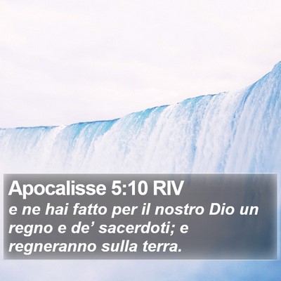 Apocalisse 5:10 RIV Bible Verse Image