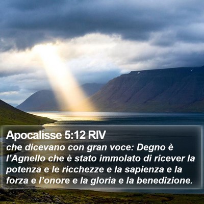 Apocalisse 5:12 RIV Bible Verse Image
