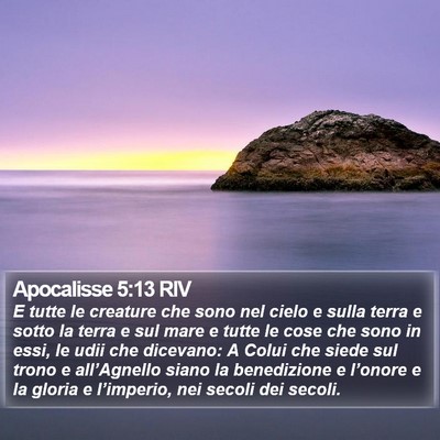 Apocalisse 5:13 RIV Bible Verse Image