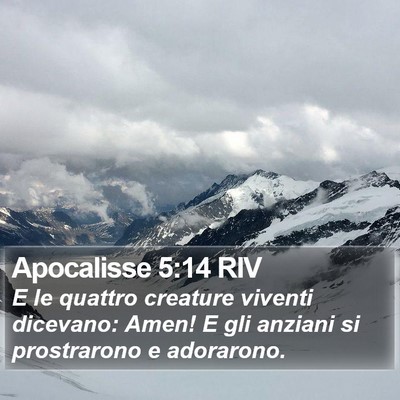 Apocalisse 5:14 RIV Bible Verse Image