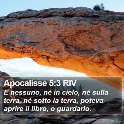Apocalisse 5:3 RIV Bible Verse Image