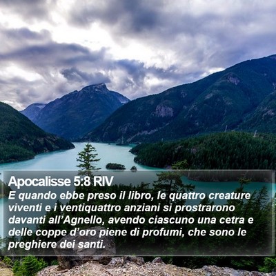 Apocalisse 5:8 RIV Bible Verse Image