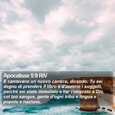 Apocalisse 5:9 RIV Bible Verse Image