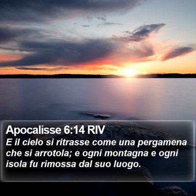 Apocalisse 6:14 RIV Bible Verse Image