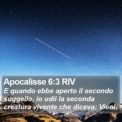 Apocalisse 6:3 RIV Bible Verse Image