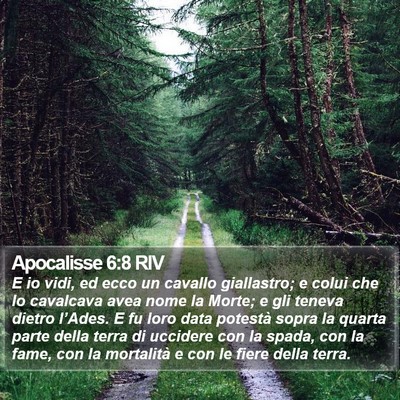 Apocalisse 6:8 RIV Bible Verse Image
