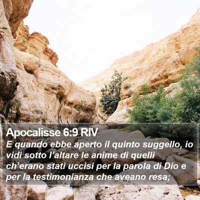 Apocalisse 6:9 RIV Bible Verse Image
