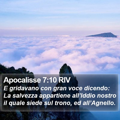 Apocalisse 7:10 RIV Bible Verse Image