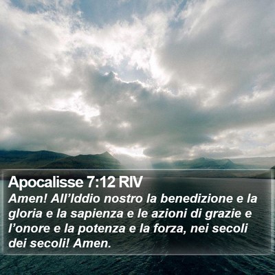 Apocalisse 7:12 RIV Bible Verse Image