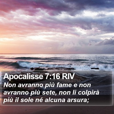 Apocalisse 7:16 RIV Bible Verse Image