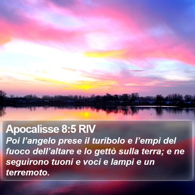 Apocalisse 8:5 RIV Bible Verse Image