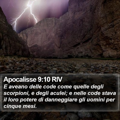 Apocalisse 9:10 RIV Bible Verse Image