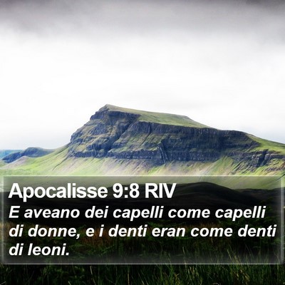 Apocalisse 9:8 RIV Bible Verse Image