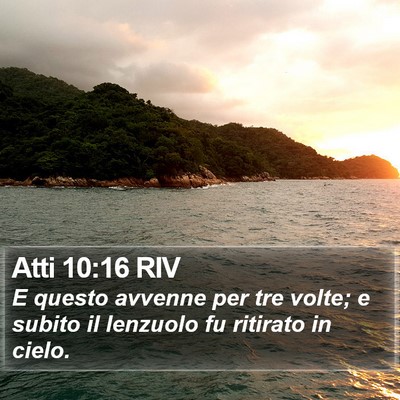 Atti 10:16 RIV Bible Verse Image